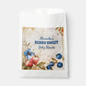 Sachets En Papier Bleu Berry Baby shower doux (Devant)