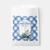 Sachets En Papier Bleu Berry Baby shower doux (Devant)