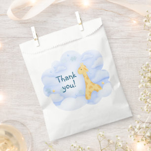 Sachets En Papier Bleu ciel clair pour une 1ère fête d'anniversaire
