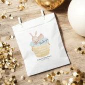 Sachets En Papier Bleu de lapin dans un Baby shower de panier