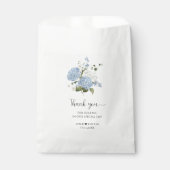 Sachets En Papier Bleu et blanc Hydrangeas Mariage de verdure (Devant)