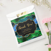 Sachets En Papier Bleu et vert Peacock Agate Anniversaire Merci (Scellé)