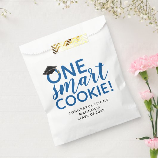 Sachets En Papier Bleu One Smart Cookie Graduation (Scellé)
