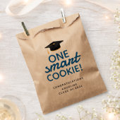Sachets En Papier Bleu One Smart Cookie Graduation (Coupé)