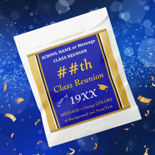 Sachets En Papier Bleu, Or, Changer de COULEURS, Classe Reunion Cade