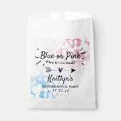 Sachets En Papier Bleu Ou Rose Moderne ? Parti de révélation de genr (Devant)