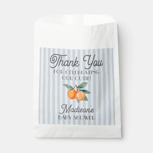Sachets En Papier Bleu Petit Cutie Citrus Baby shower Cookie (Devant)