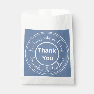 Sachets En Papier Bleu Poussiéreux Mariage Simple Élégant Remercieme