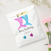bleu rose sirène aquarelle ajouter nom anniversair