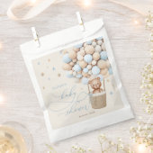 Sachets En Papier Bleu Teddy Bear Balloon Bearly Wait Baby shower (Coupé)