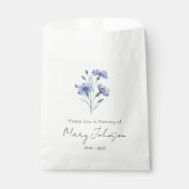 Sachets En Papier Bleuet | Simple pochette de graines Obsèques (Devant)