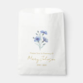 Sachets En Papier Bleuet | Simple pochette de graines Obsèques (Devant)