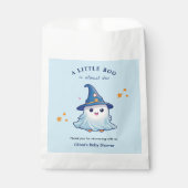 Sachets En Papier Blue A Little Boo Halloween Baby Shower (Devant)