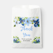 Sachets En Papier Blue and Navy Flowers with Foliage  (Devant)