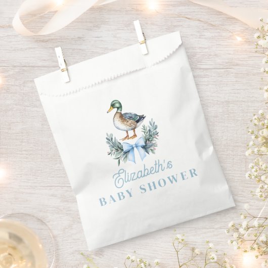 Sachets En Papier Blue Baby Boy Mallard Duck Baby shower (Coupé)