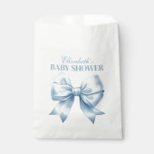 Sachets En Papier Blue Bow Baby Boy Elegant Baby Shower (Devant)