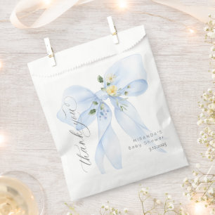 Sachets En Papier Blue Bow Baby in Bloom floral merci