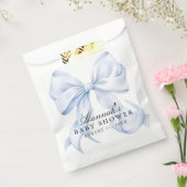 Sachets En Papier Blue Bow Baby Shower Coquette Bow Theme (Scellé)