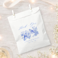 Blue Chinoiserie Inséparables Vintages Mariage