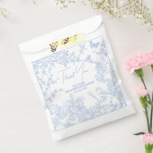Sachets En Papier Blue Chinoiserie Toile de Jouy Mariage Date de sau (Scellé)