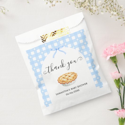 Sachets En Papier Blue Coquette Pie Baby Shower Thank You (Scellé)