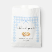 Sachets En Papier Blue Coquette Pie Baby Shower Thank You (Devant)