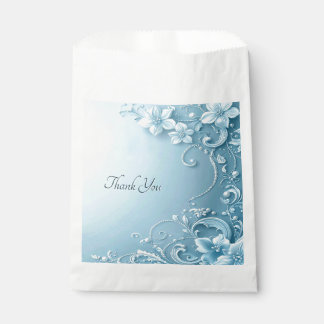 Sachets En Papier Blue Decorative Floral Favor Bag