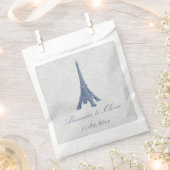 Sachets En Papier Blue Eiffel Tower Mariage damassé Favoriser les sa (Coupé)