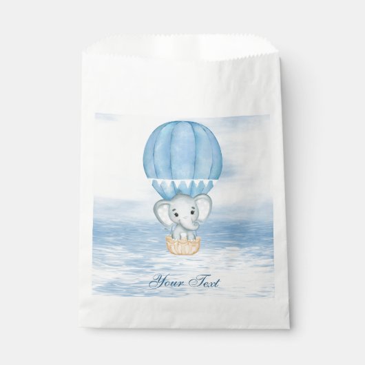 Sachets En Papier Blue Elephant Hot Air Balloon Favoriser Sac (Devant)