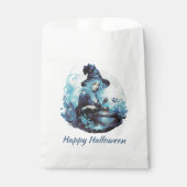 Sachets En Papier Blue Haired Witch et Cauldron Happy Halloween (Devant)