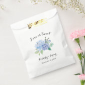 Sachets En Papier Blue Hydrangea Floral Mariage Favor Sac (Scellé)