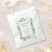 Sachets En Papier Blue Hydrangeas Couples Douche Merci (Coupé)