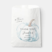 Sachets En Papier Blue Little Citrouille Automne Automne Bébé Garçon (Devant)