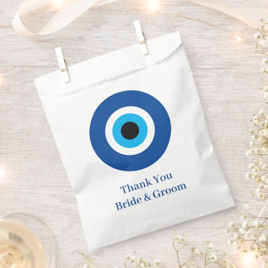 Sachets En Papier Blue Mati Evil Eye personnalisé mariage Favoriser  (Coupé)