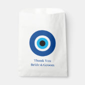 Sachets En Papier Blue Mati Evil Eye personnalisé mariage Favoriser  (Devant)
