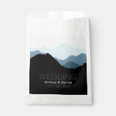 Sachets En Papier Blue Mountain Range, Mariage rustique (Devant)