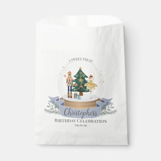 Sachets En Papier Blue Nutcracker Anniversaire Fête Faveurs Cookie T (Devant)