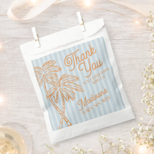 Sachets En Papier Blue Palm Springs Pastel Beach Baby shower Cookie