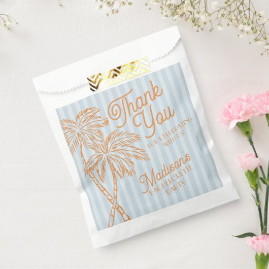 Sachets En Papier Blue Palm Springs Pastel Beach Party Favoriser (Scellé)
