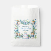 Sachets En Papier Blue Pastel Floral Fairy First Birday - (Devant)