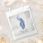 Sachets En Papier Blue Peacock mariage Favor sac (Coupé)