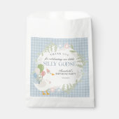 Sachets En Papier Blue Silly Goose Floral En vichy Anniversaire Fave (Devant)
