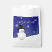Sachets En Papier Blue Snowman Winter Scenery Noël Favoriser les sac (Devant)