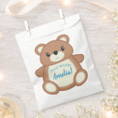 Sachets En Papier Blue Teddy Bear fête d'anniversaire (Coupé)