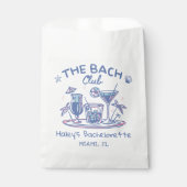 Sachets En Papier Blue Whimsical Beach Cocktail Bachelorette Party (Devant)