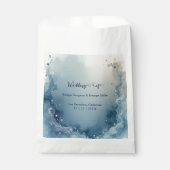 Sachets En Papier blue white Dreamy coastal marble ink wedding (Devant)