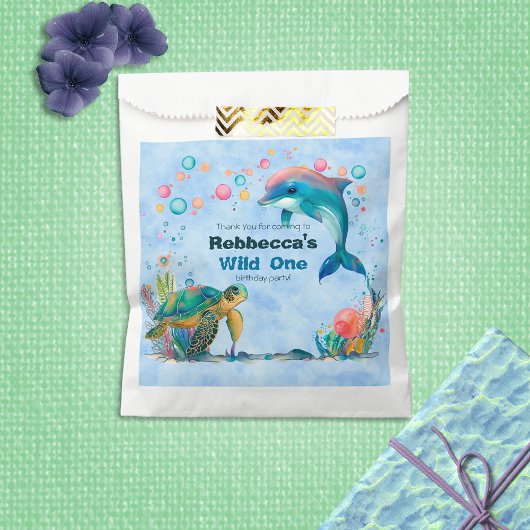 Sachets En Papier Blue Wild One Undersea Merveilles Favoriser les sa