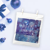 Sachets En Papier Blue Winter Wonderland avec lumières et particules