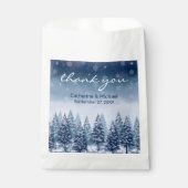 Sachets En Papier Blue Winter Wonderland Pine Noël Mariage (Devant)