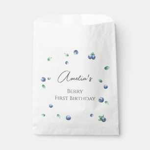 Sachets En Papier Blueberry Anniversaire Fête Berry Sweet Aquarelle